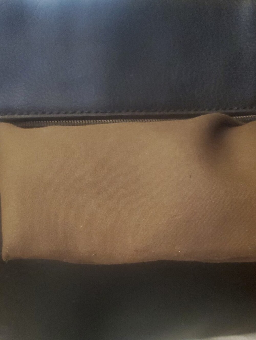 Black Textured Vinyl Tote with Gold Accents - Picture 12 of 12